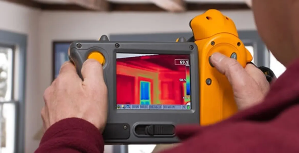 home energy audit service capturing thermal readings to analyze insulation and electrical efficiency in Albany, NY